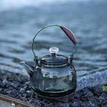 晋芳高硼硅玻璃星空烧水壶热水壶家用大容量耐热蒸茶煮茶壶提梁壶