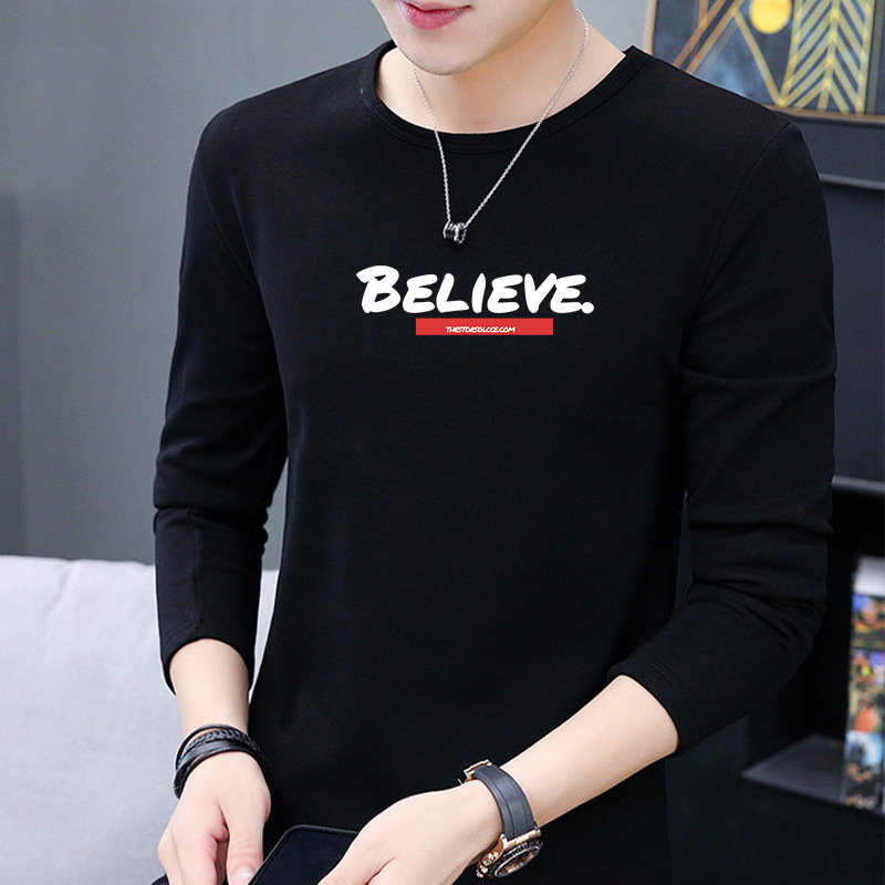 Long-Sleeved Tops for Men in Autum New Korean Style Slim Fashion Trbottomy Printed Thin Round Neck Bottoming Shirt T-Shirt Long-Sleeved Tops for Men in Autum New Korean Style Slim Fashion Trbottomy Printed Thin Round Neck Bottoming Shirt T-Shirt