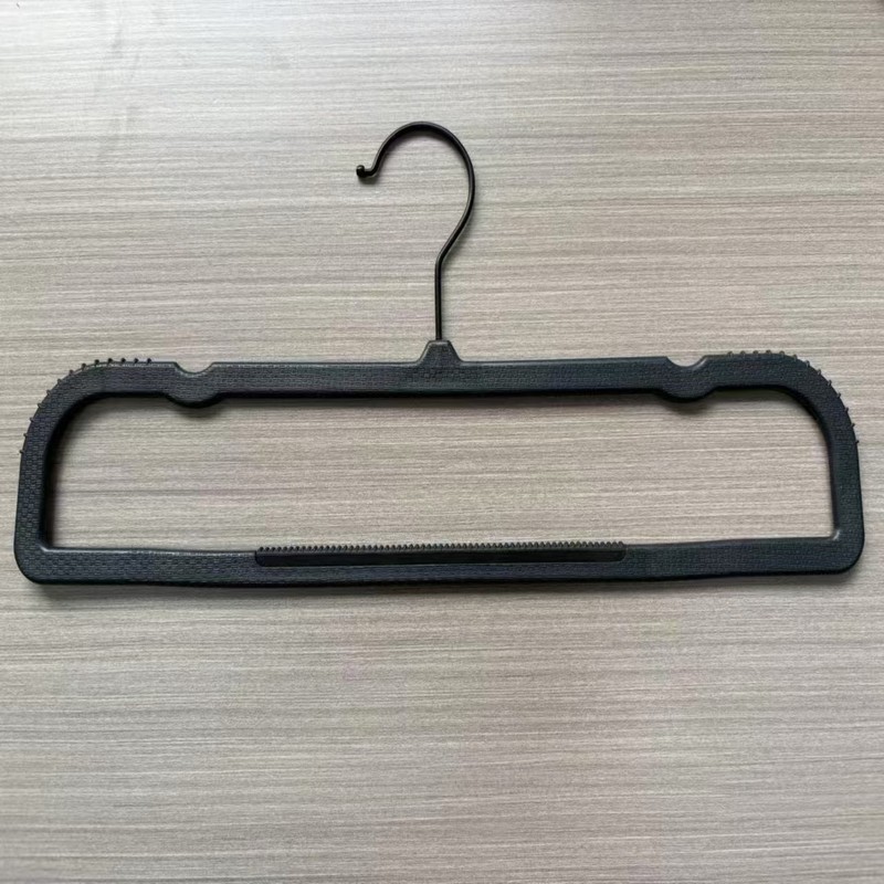卸売新しい家庭用黒背景スクエアフレームパンツラックシームレス衣類吊り下げ滑り止めパンツラック多機能収納と整理パンツラック|undefined