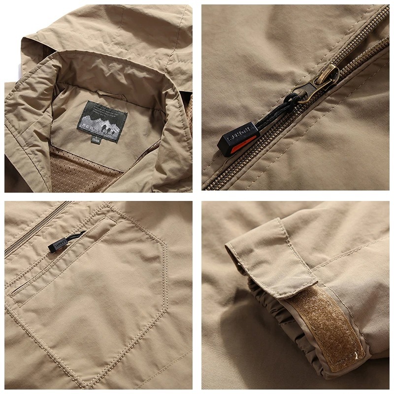 Transfronterizo AliExpress deseo Amazon hombres sola chaqueta al aire libre más tamaño cazadora traje de Montañismo