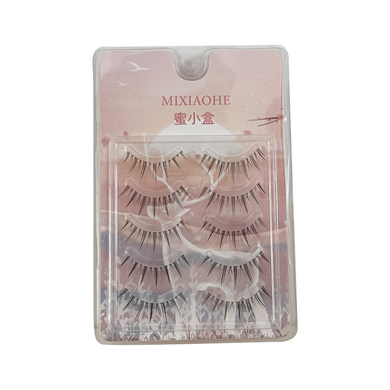 蜜小盒！透明梗假睫毛自然款小恶魔仙子毛睫毛平价仙女漫画眼睫毛
