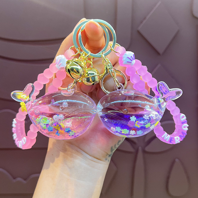 Oil Colorful Whale Keychain Exquisite Pendant Couple Pendant Creative Car Bag Claw Machine Small Gift Wholesale