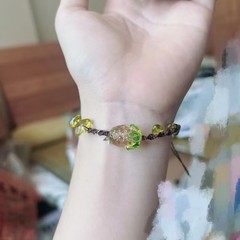 可爱小菠萝手绳成品编织ins甜美轻奢闺蜜手链女夏公主风学生礼物
