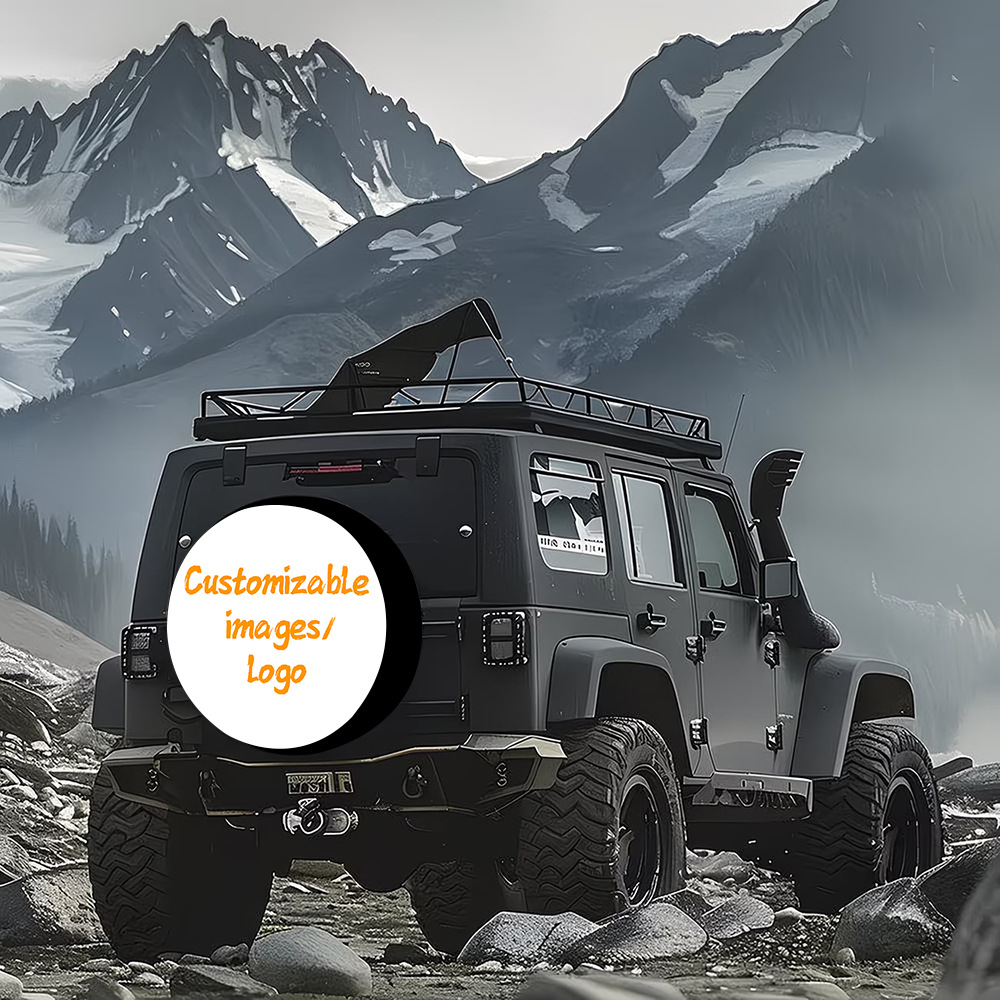 Cross-Border Jit Amazon Polyester Car Tire Cover Suitable for Outdoor Use, Universal for Suvs and Off-Road Vehicles, Easy to Disassemble and Assemble