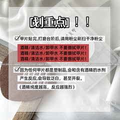 Xiao Ying Nail Art - 300 Pieces Light Paste Oval No-Engraving Sanding Nail Art False Nails