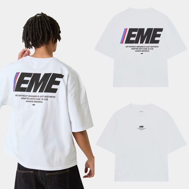 emestudio2026SSNew trendy brand pure cotton round neck unisex short-sleeve T-shirt basic top trendy brand tee emestudio2026SSNew trendy brand pure cotton round neck unisex short-sleeve T-shirt basic top trendy brand tee