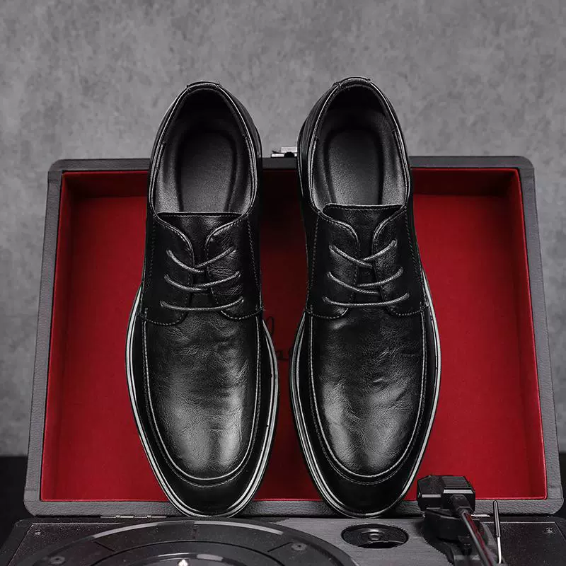 2305-New leather shoes business casual leather shoes Married groom men's shoes cross-border