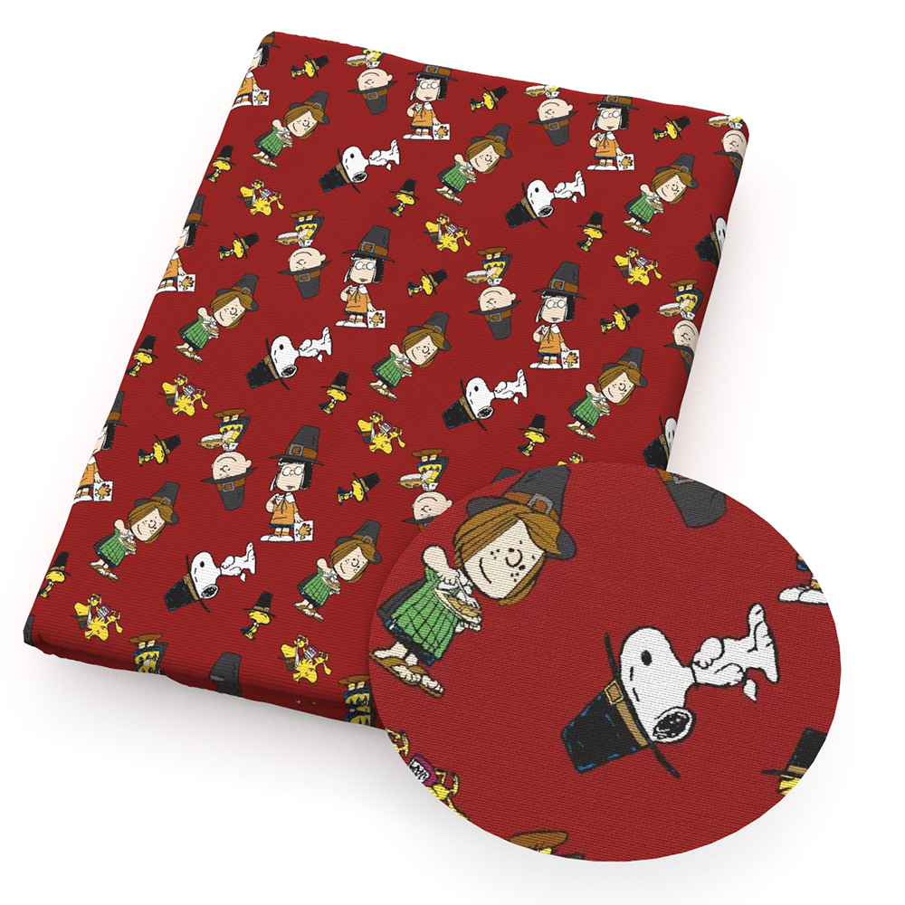 Perro Snoopy impresión de dibujos animados 100% tela de algodón DIY ropa hecha a mano bolsa, 1Yc55667