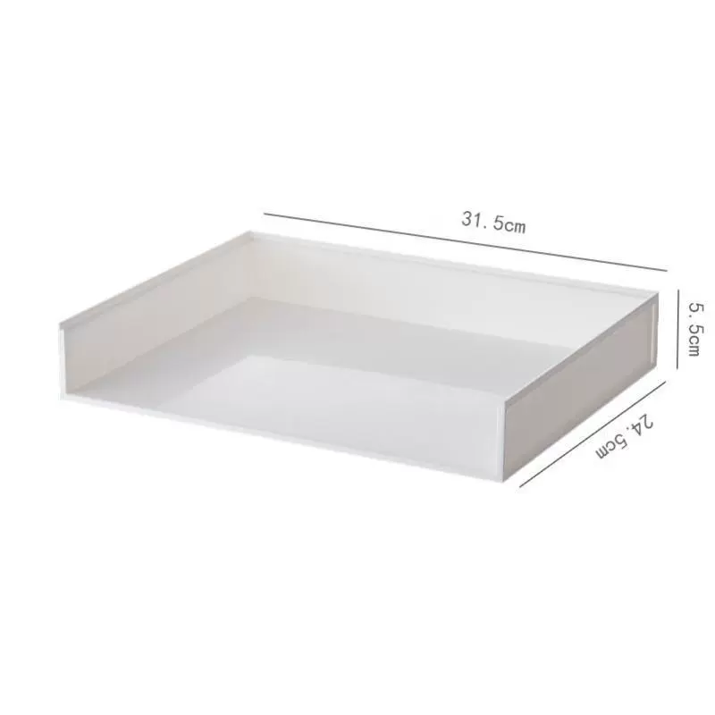 Desktop file storage organizer — A4 stationery holder, modular multi‑compartment white box