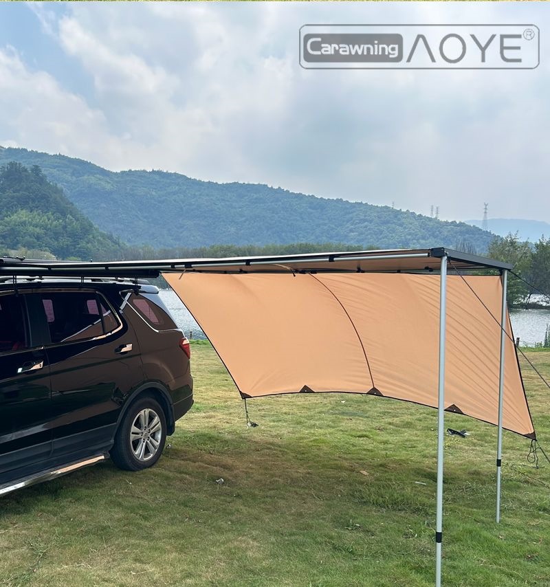Aoye Outdoor Car Side Tent, Car Side Awning, Off-Road Sunshade, Vehicle-Mounted Self-Driving Camping Rainproof Tent