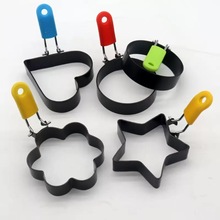 批发不粘煎蛋器圆形蛋圈硅胶手柄蛋糕模不锈钢创意煎蛋模型