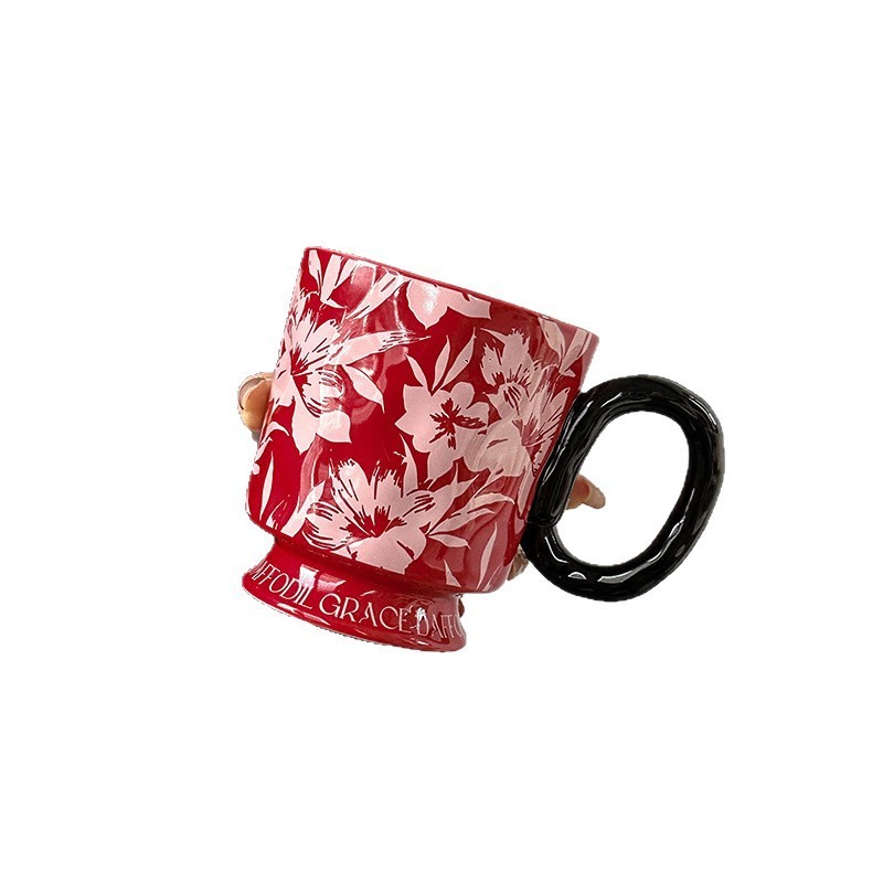 设计感马克杯小众中古风杯子陶瓷水杯下午茶拿铁杯送女生伴手礼|undefined
