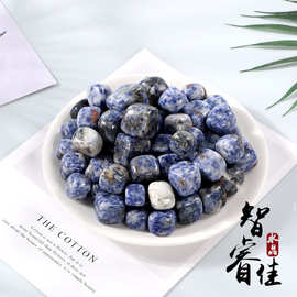 厂家批发天然蓝纹石大颗粒 打磨石 香薰石扩香石水晶装饰品消磁石