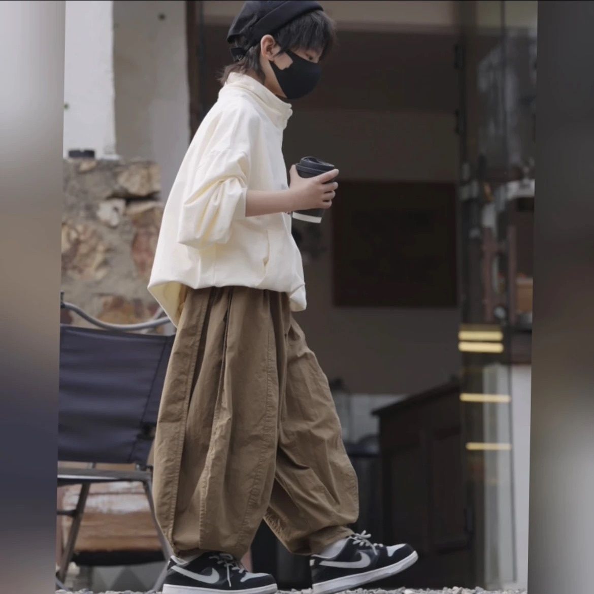 Green Companion Boys' Suit Spring and Autumn New Retro Loose Japanese Korean Fashion Casual Suit