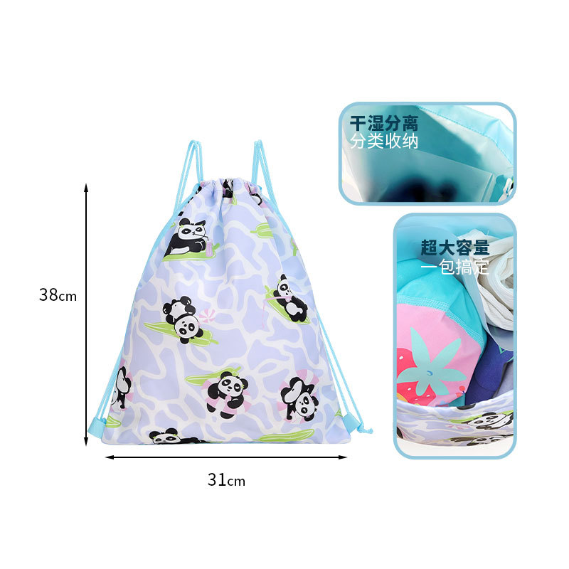 블루 드로스트링//PVC 내부 가방 저렴한 모델