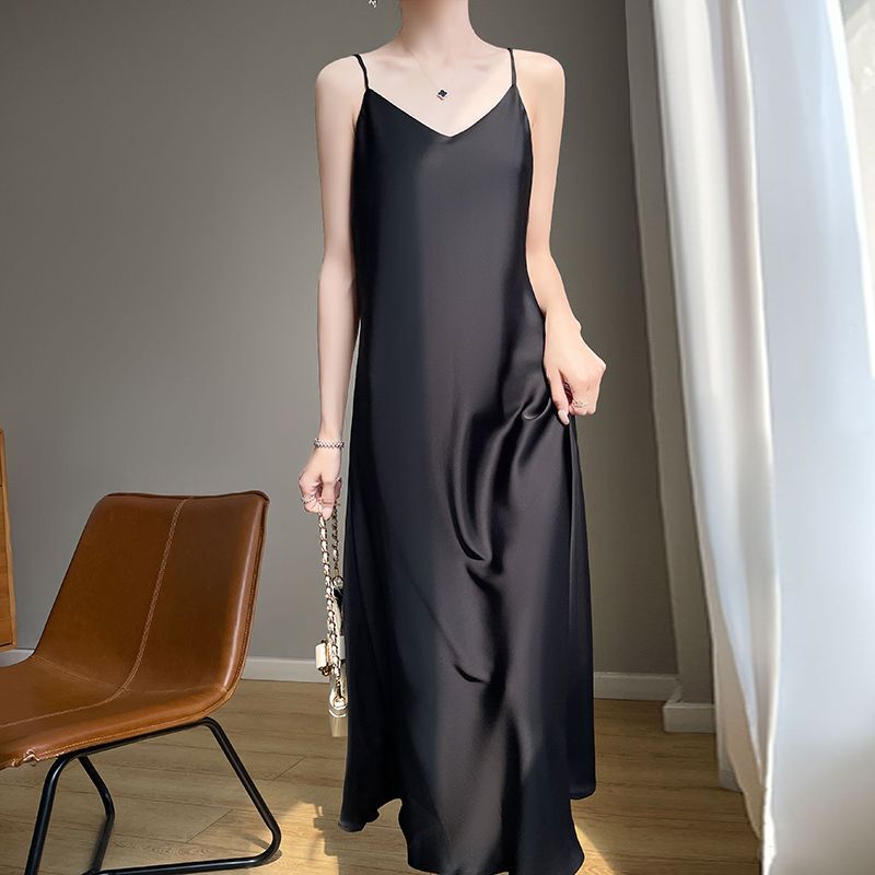 Silk Mulberry Silk Camisole Dress for Women, New Summer A-Line Dress, Loose Plus-Size Long Dress, Inner Camisole Long Dress