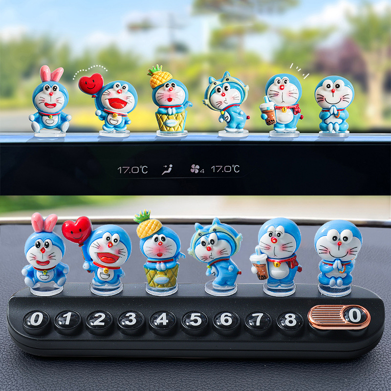 Doraemon decoración de accesorios de coche nuevo coche de niña creativo lindo muñeca de consola central decoración de coche