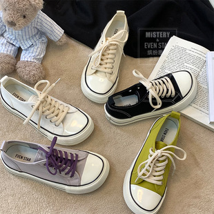 Twilight Star EVENSTAR Square Head Low Top Canvas Shoes Women's Mango Head Platform Ugly Cute Big Head Shoes MIS-806