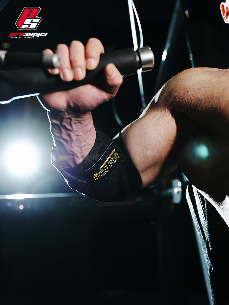 PROSUPPS 肘サポーター 巻き付け式弾性バンド ハイド パワーリフティング ベンチプレス デッドリフト 肘保護具 プロフェッショナルフィットネス