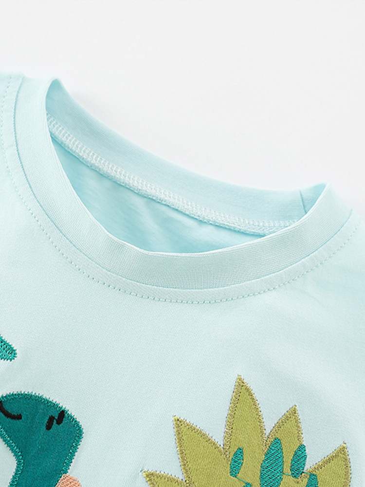 Cruce fronterizo malwee chaqueta de niño verano nuevo estilo europeo y americano de niños pequeños cuello redondo adorable camiseta guapo ropa infantil