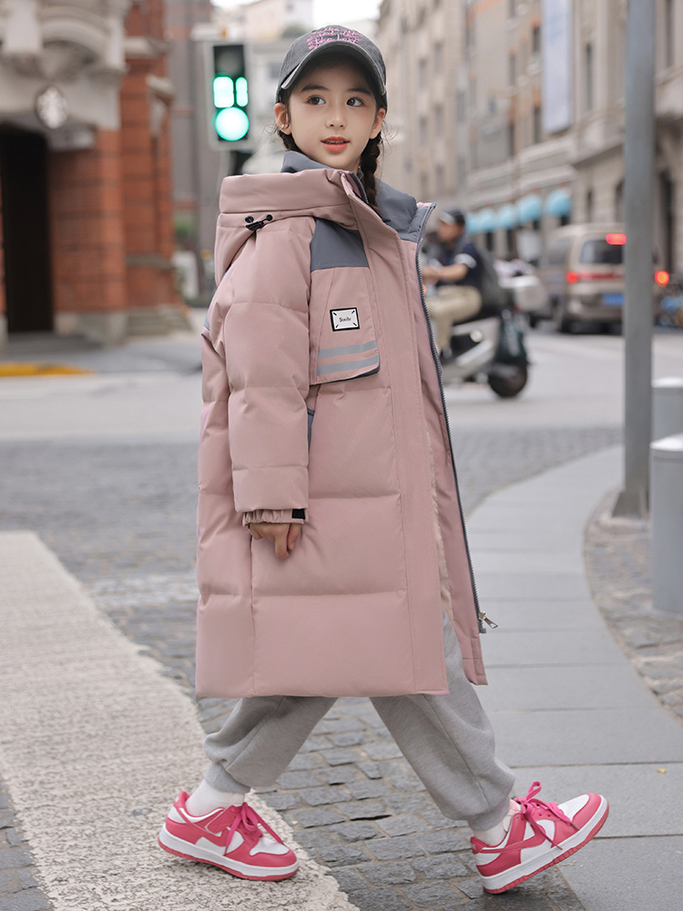 Children's velvet down jacket