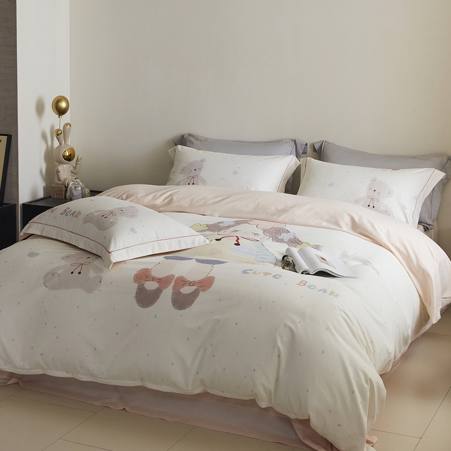 2025 New Autumn and Winter Cotton Digital Printing Ecological Brushed Four-Piece Set Moisture-Absorbent and Breathable Bedroom New Favorite Small Fresh