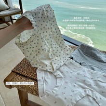 简约碎花全棉少女平角内裤10A抗菌裆A类婴儿棉中腰女生纯棉内裤女