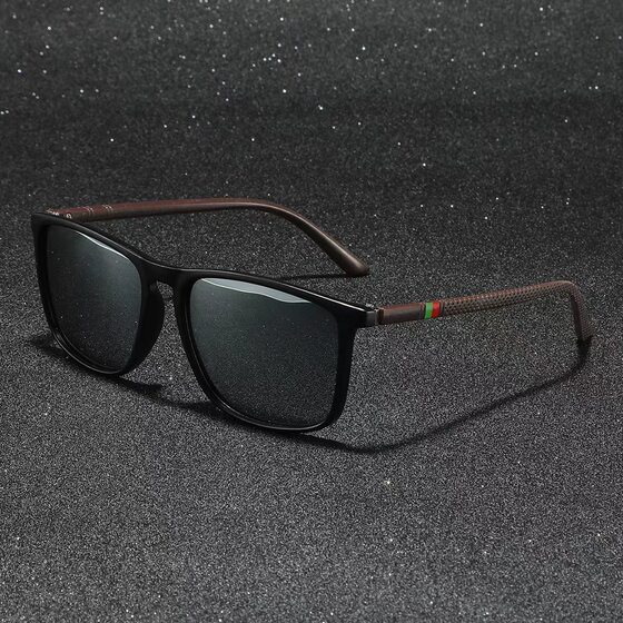 Cross-border Amazon polarized sunglasses classic fashion sunglasses men and women square large frame driving fishing glasses wholesale