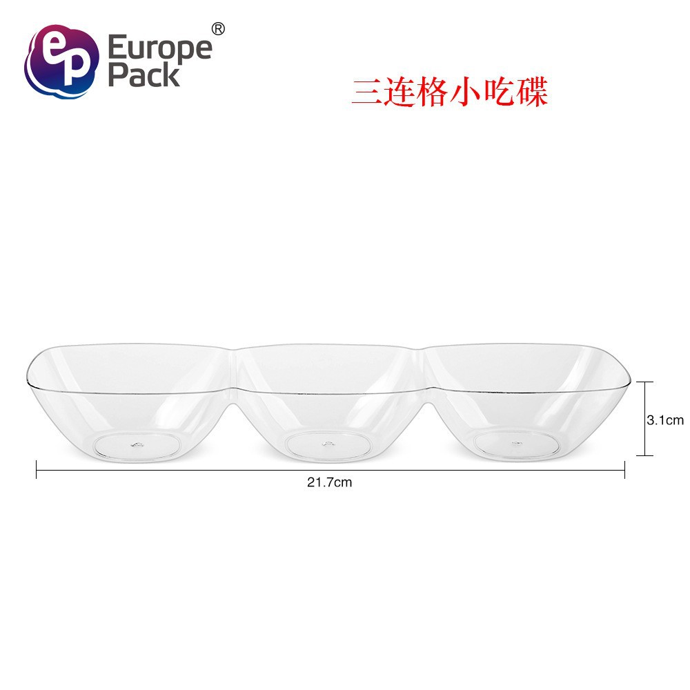 Copa de mousse desechable Taza de postre PS Taza de plástico Taza de pudín Taza redonda de punto de fábrica Taza cuadrada