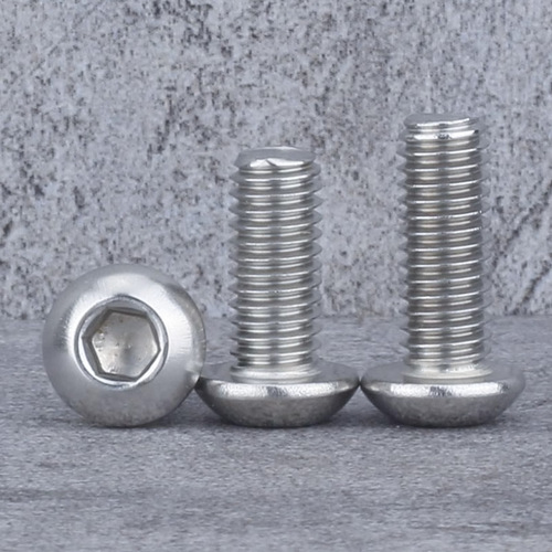 304 stainless steel semi-round head hexagonal screw pan head screw mushroom head round cup yuan cup M2.5M3M4M5