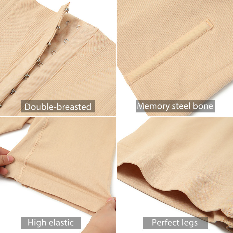 Pantalón Moldeador con Broches de Talle Alto de Nylon, Ajustable y Control de Abdomen