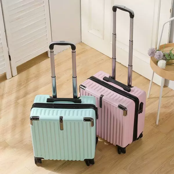 Small luggage 18inch New model children's student travel suitcase lightweight carry-on trolley case with universal wheels 20inch leather case