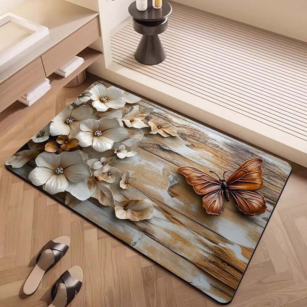 Alfombras de suelo de baño de generación de Temu transfronterizas almohadillas de absorción de agua y antideslizantes de baño de sentido superior almohadillas de barro de diatomeas image 21
