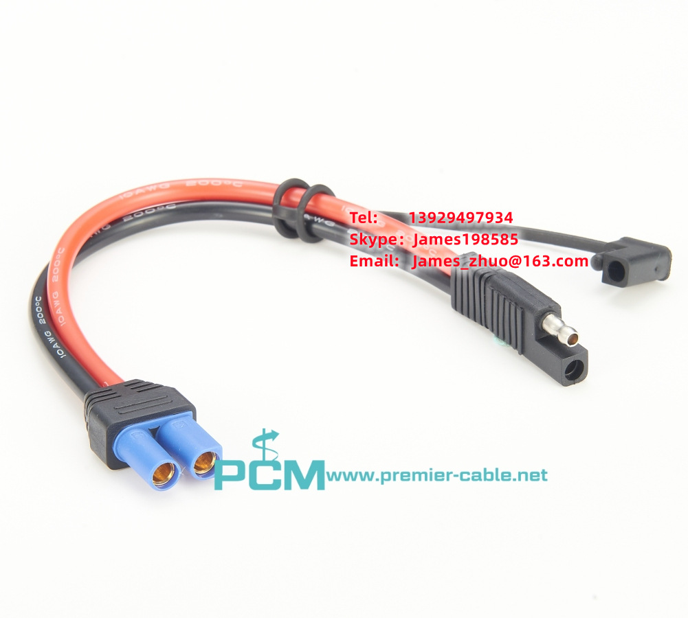 10 AWG SAE到EC5电缆 EC5母插头连接器到SAE电源汽车适配器电源线