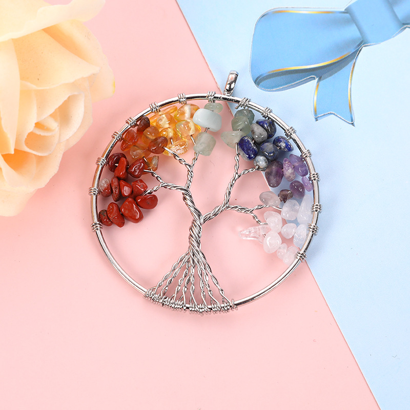 16g Weight Pendant Jewelry Making Type 50mm Jewelry Making Size DIY Jewelry Accessories Classification 1 Piece Quantity Artificial Crystal Material Life Tree Pattern Plating Design Chinoiserie, Classic Style, Artistic Style 1 Piece 50mm Artificial Crystal Life Tree Pendant 7