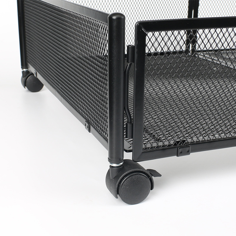 Extraíble cama inferior estante de almacenamiento extraíble de gran capacidad de almacenamiento rack de hierro con polea de almacenamiento de ropa de coche rack de almacenamiento