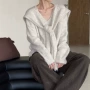 新款长袖套头宽松毛衣