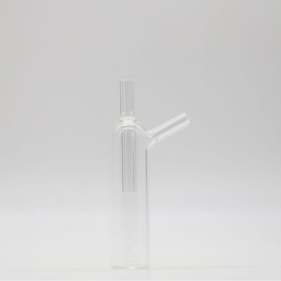 接收瓶透明玻璃直型柱式接收瓶侧接口多规格加工接收瓶