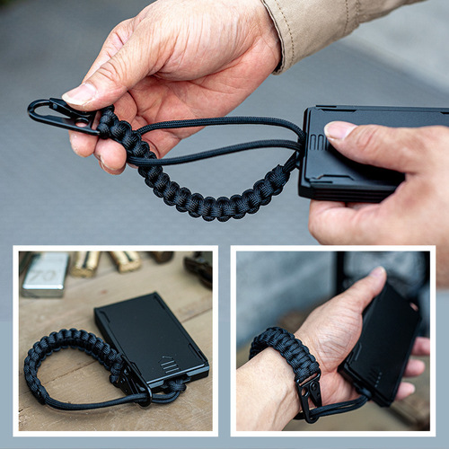 Seven-core paracord braided outdoor sports anti-loss keychain, portable and durable with an eagle-shaped carabiner-style belt key accessory