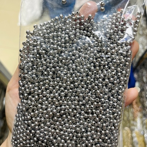 14K/18k gold-covered gold bean smooth round beads solid diy handmade loose beads beading gold beads positioning beads spacer accessories