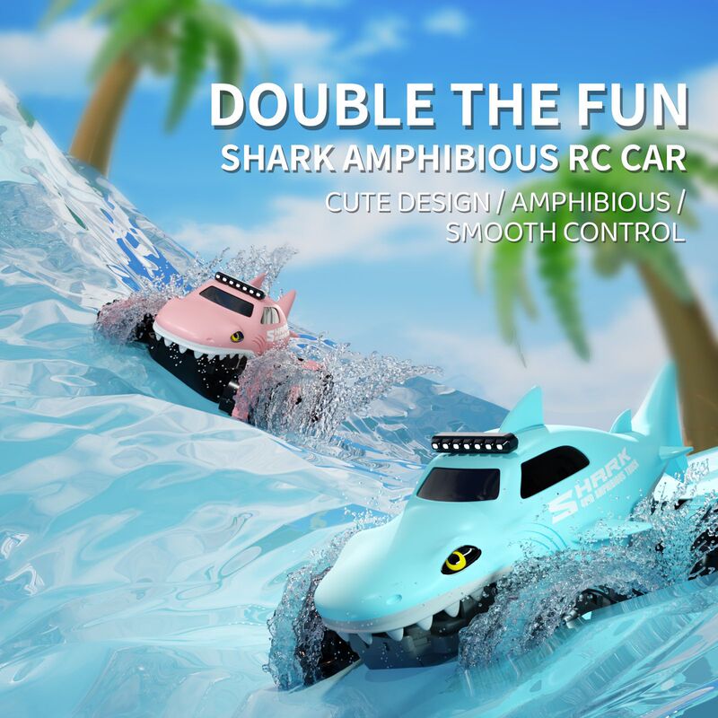 Cross-border amphibious shark remote control car 2.4G four-wheel drive all-terrain off-road climbing children's toy gift Cross-border amphibious shark remote control car 2.4G four-wheel drive all-terrain off-road climbing children's toy gift