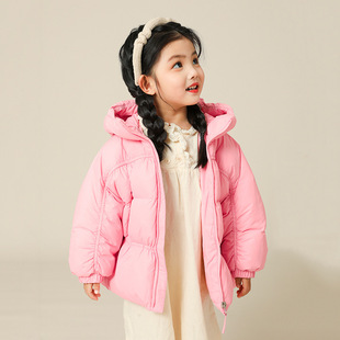 Children's girls' thickened mid-length down jacket 23 new winter girls' Western style warm thickened 22137