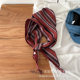 New Striped Cotton Triangle Scarf Women's Neck Warmer Small Scarf All-match Artistic Accessories Scarf for Boys and Girls