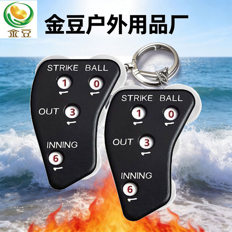 Wholesale Baseball Referee Counter Manual Press Mechanical Counter Silver Stainless Steel Whistle Counter