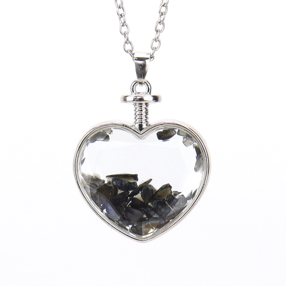 Women'S Gender Plating Design Simple Style Heart Shape Natural Stone Plating Pendant Necklace