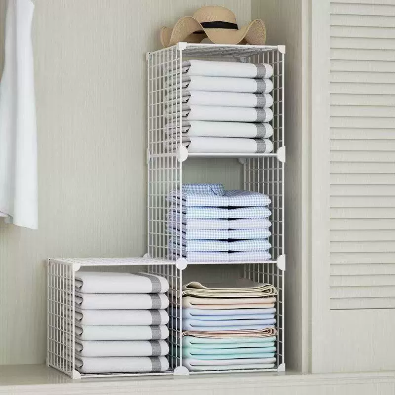 DIY魔片简易衣柜自由组合宠物笼收纳柜鞋柜单片隔板置物架片材