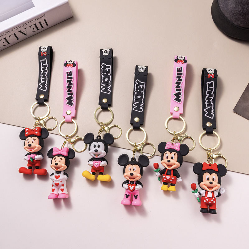 Cross-Border Cartoon Mickey Mouse Keychain Stall Mickey Doll Pendant Bag Pendant Arcade City Small Gifts Wholesale Cross-Border Cartoon Mickey Mouse Keychain Stall Mickey Doll Pendant Bag Pendant Arcade City Small Gifts Wholesale