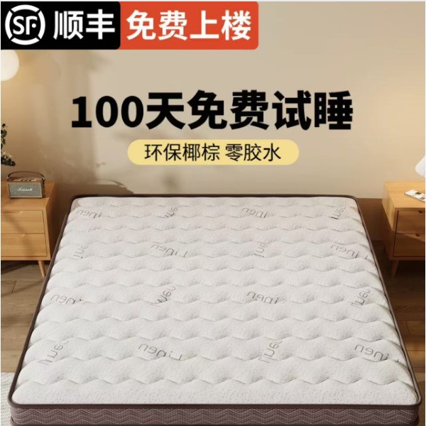 天然纯椰棕床垫硬垫子偏硬家用卧室护腰专用棕榈床垫10厘米可折叠