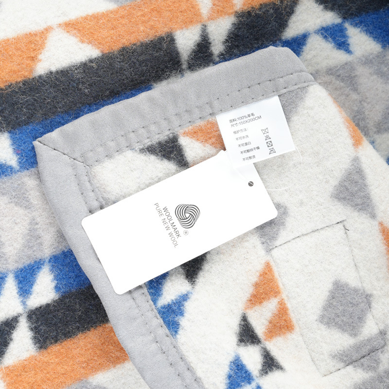 ZENHEO卓赫高毛含有量ウール毛布屋外キャンプピクニック厚い保温マット毛布ストールは水洗いできる