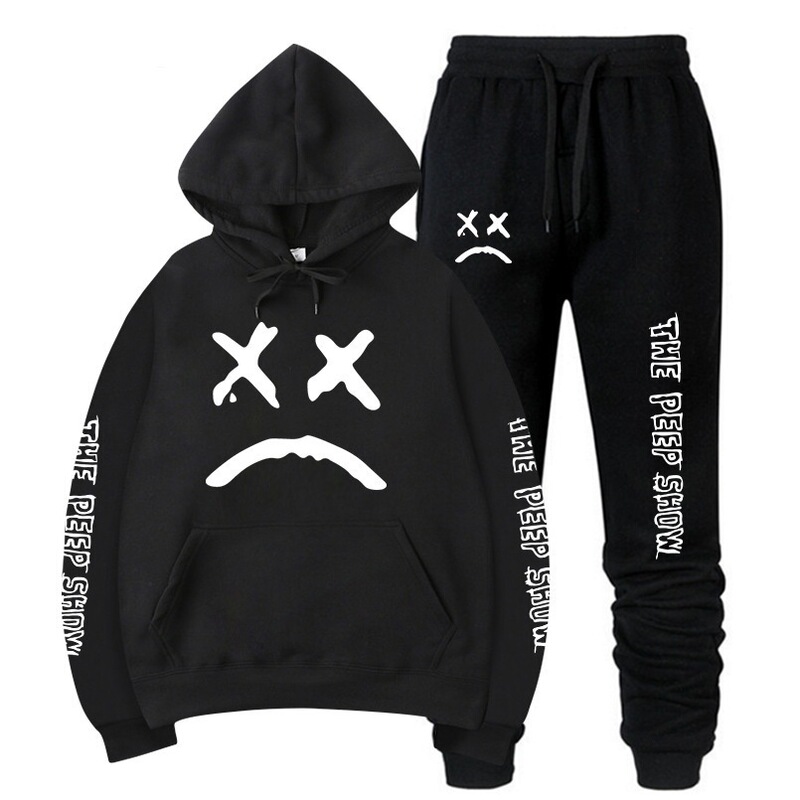 Direct Sales from the Manufacturer: Trendy European and American Hot-Selling New Lil Peep Street Style Hooded Crewneck Sweatshirt and Fleece Set Direct Sales from the Manufacturer: Trendy European and American Hot-Selling New Lil Peep Street Style Hooded Crewneck Sweatshirt and Fleece Set